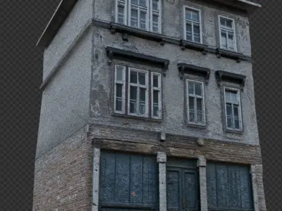 Ultra realistic house building Low-poly 3D model