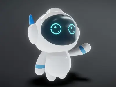 AI cartoon robot 1401 3D model