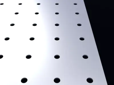 Perforated panel with 3 percent opening 25O60 3D model