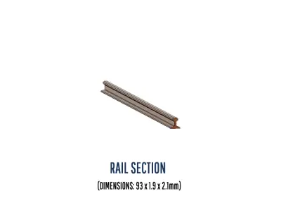 DET-0070 Rail Ties Sleepers set H0-scale 10 items 3D print model