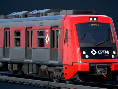8000 Series Train - CPTM Sao Paulo - Brazil Low-poly 3D model