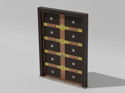 Japanese Furniture Kit - Door Typ A Low-poly 3D model