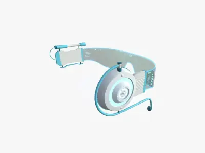 SciFi Glasses D01 Blue - Character Design Fashion Low-poly 3D model