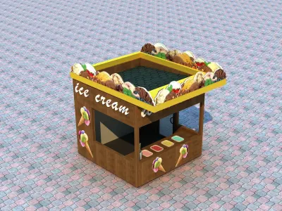 Ice Cream Shop 3D model buy