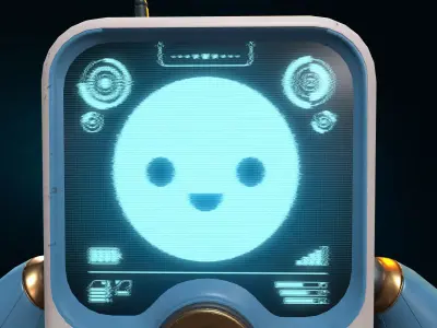 Cute Robot 3D model 6