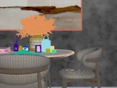 Modern Dining Room 3D model