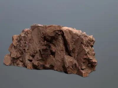 Mountain Low-poly 3D model 8