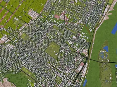 Montreal City of Canada Low-poly 3D model