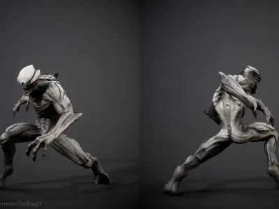 Horror Demon Beast Creature Low-poly 3D model