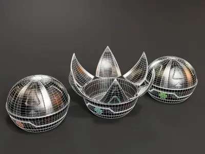 Sci-Fi Claw Grenade  Low-poly 3D model