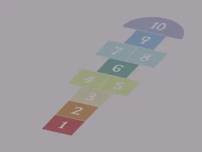 Hopscotch Low-poly 3D model