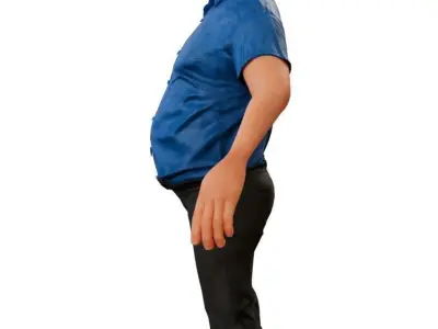 Dad Rigged Character 3d Model 3D model