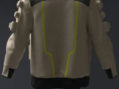 Sci-Fi Male Jacket - 54 Marvelous Designer and Clo3D 3D model