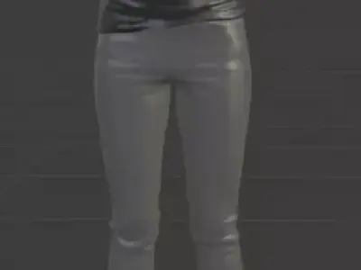 Female Outfit Low-poly 3D model 3D model