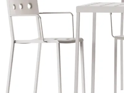 Balcony Dining Armchair and Table by Hay 3D model