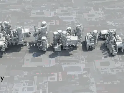 Scifi City Building  Factory Units Vol 6 3D model