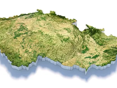 Czechia Country Terrain 3D model