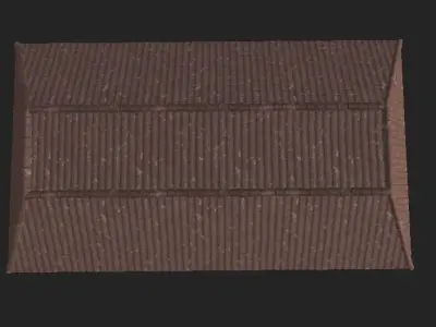 Roof house Low-poly 3D model