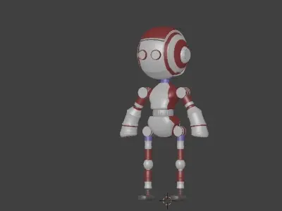 High Poly Robot humanoid 3D model