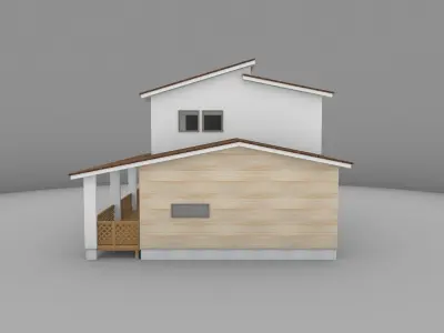 House model for background 41 Low-poly 3D model