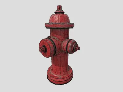 Fire Hydrant Low-poly 3D model 46