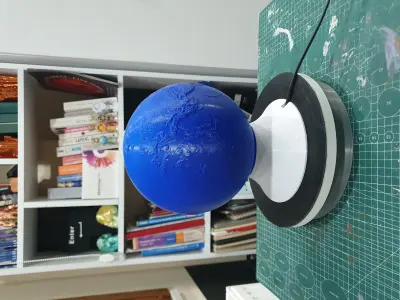 Planet Lamp -- Earth -- 3D Print Ready Night Light 3D print model