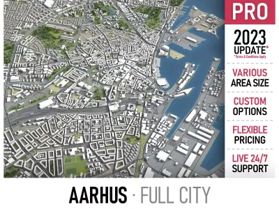 Aarhus Low-poly 3D model