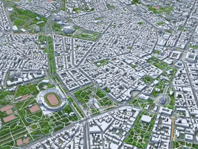 Sofia City Bulgaria Low-poly 3D model