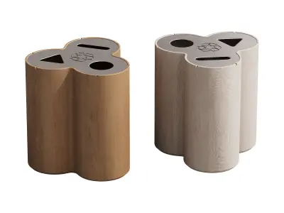 529 exterior and architecture 21 trash cans trio by materia 3D model