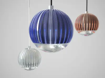 TOM DIXON FIN PENDANT LIGHTS 3D model