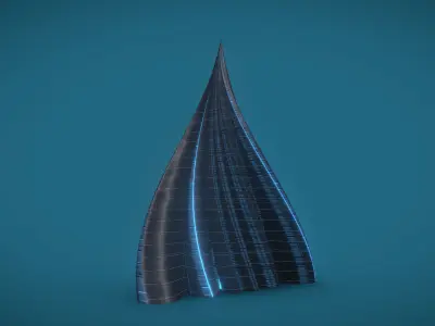 Tube Building Alien Windows 3D model