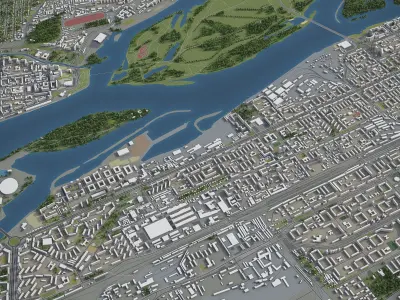Krasnoyarsk  Low-poly 3D model