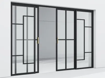Aluminium door 33 3D model