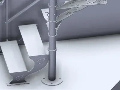 Helical stair 3D model