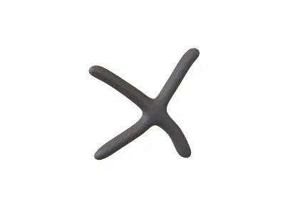 Suzhou Numerals Four V1 001 Low-poly 3D model