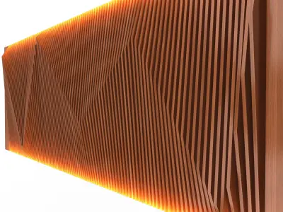 Parametric Decorative Wall 01 Low-poly 3D model