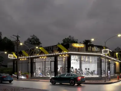 Gym and Fitness 3D model