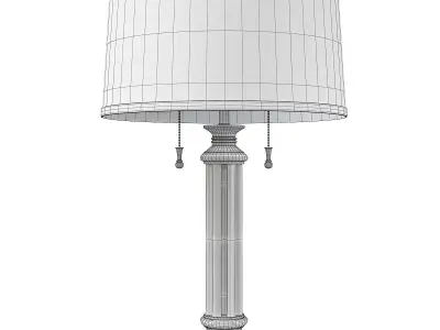 Rolland Antique Brass and Crystal Column Table Lamp Low-poly 3D model