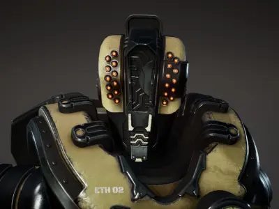 Etasphera02 assault rifle Low-poly 3D model