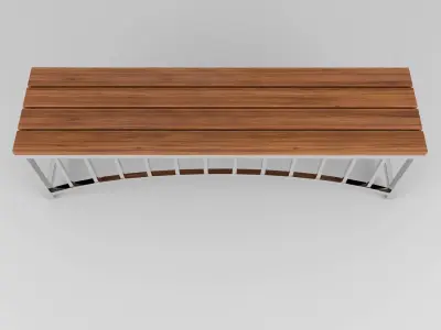 Chrome bench 3D model