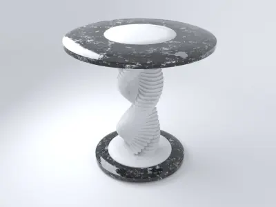 Contemporary high dining table 3D model