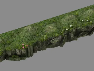 Explore the mountains - hillside - mountain road 2 3D model