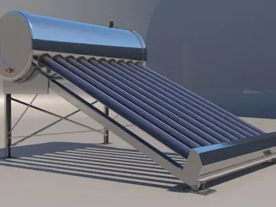 SOLAR WATER HEATER 3D model