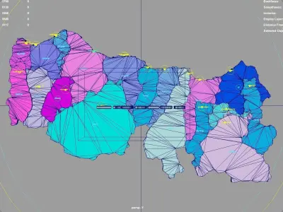 Trabzon  Black Sea Region  Turkey map region geography political 3D model