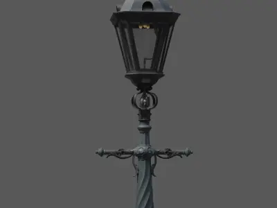 Victorian Ornate Lamp Post 3D model