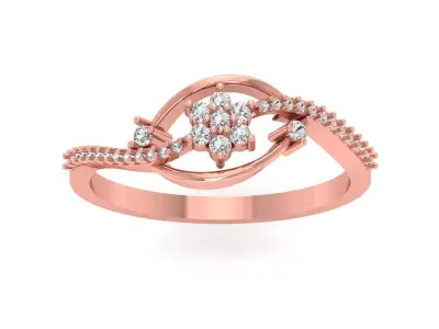 Solitaire Engagement Women Rings 3D print model purchase