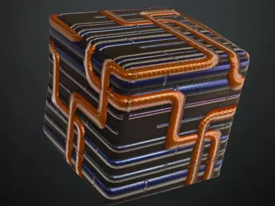 Sci-Fi Pipes PBR Seamless Texture