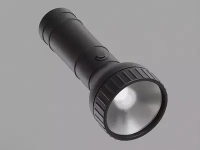 Flash light 3d model Low-poly 3D model