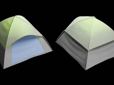 Modern Camping Tent Free 3D model
