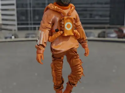 Space suit - Scifi Astro Cyber  Low-poly 3D model